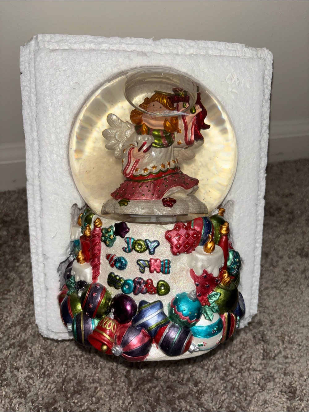 Vintage San Francisco Music Box Company Holiday Angel Music Snow Globe
